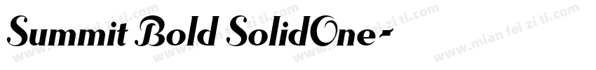 Summit Bold SolidOne字体转换